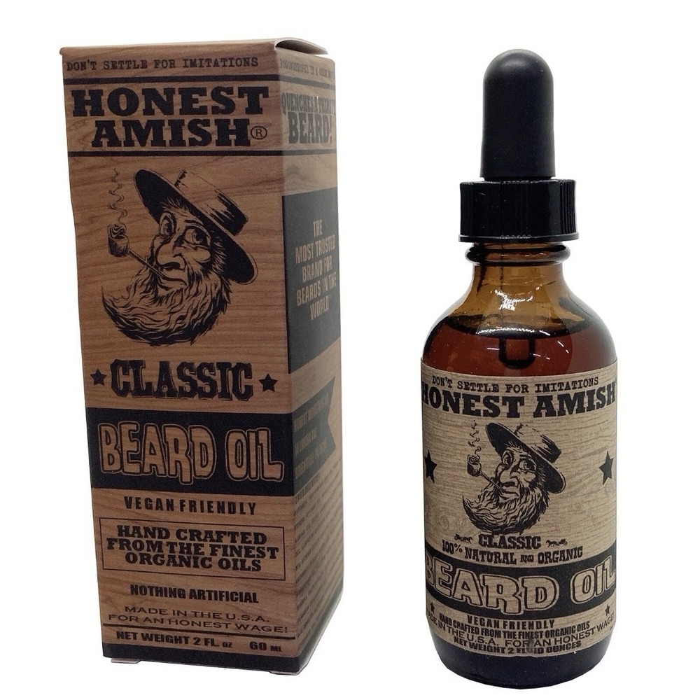 New In Box-Honest Amish Premium Beard Oil 2oz High Quality-Father's Day